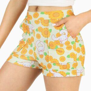 Cinnamoroll Sunflowers Cuffed Shorts